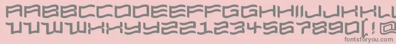 フォントModellenvelo – ピンクの背景に灰色の文字