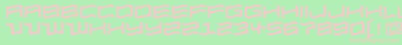 Modellenvelo Font – Pink Fonts on Green Background