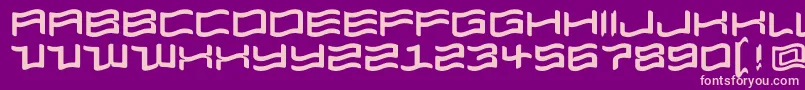 Шрифт Modellenvelo – розовые шрифты на фиолетовом фоне