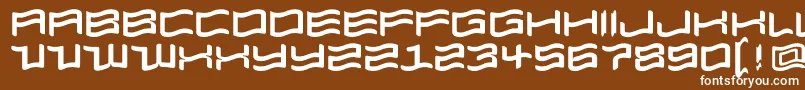 フォントModellenvelo – 茶色の背景に白い文字