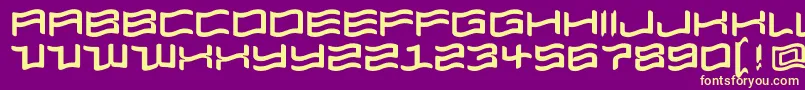 Modellenvelo Font – Yellow Fonts on Purple Background