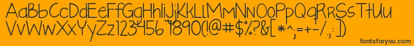 Kglikeaskyscraper Font – Black Fonts on Orange Background
