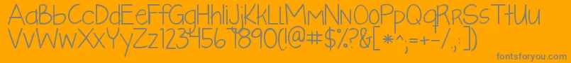 Kglikeaskyscraper Font – Gray Fonts on Orange Background