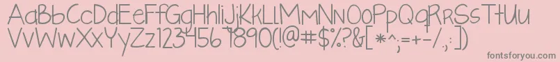 Kglikeaskyscraper Font – Gray Fonts on Pink Background