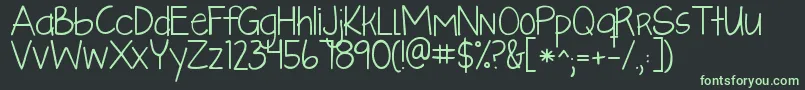 Kglikeaskyscraper Font – Green Fonts on Black Background