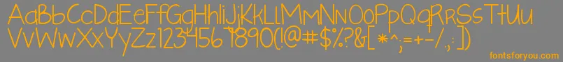 Kglikeaskyscraper Font – Orange Fonts on Gray Background
