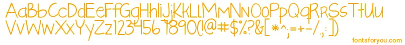 Kglikeaskyscraper Font – Orange Fonts on White Background