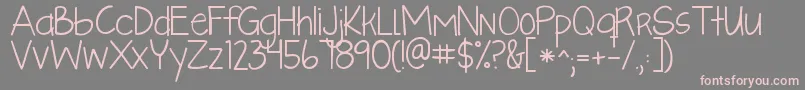 Kglikeaskyscraper Font – Pink Fonts on Gray Background