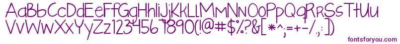 Kglikeaskyscraper Font – Purple Fonts on White Background