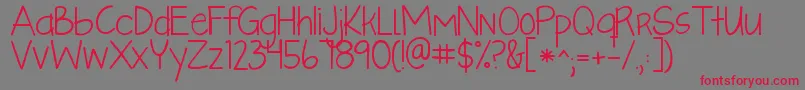 Kglikeaskyscraper Font – Red Fonts on Gray Background
