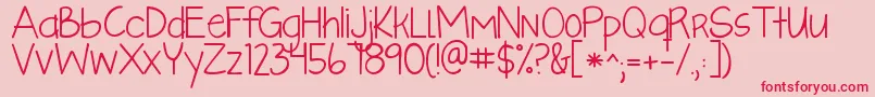 Kglikeaskyscraper Font – Red Fonts on Pink Background