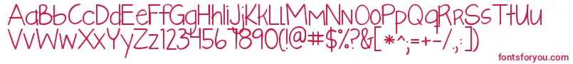 Kglikeaskyscraper Font – Red Fonts on White Background