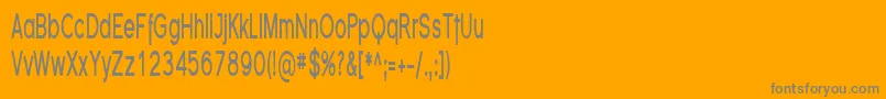 フォントFlorsn06 – オレンジの背景に灰色の文字