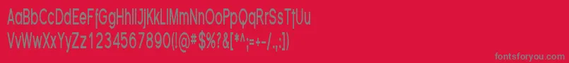 フォントFlorsn06 – 赤い背景に灰色の文字