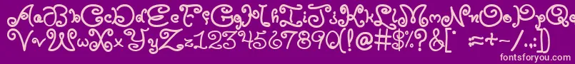 Moxyroxie Font – Pink Fonts on Purple Background