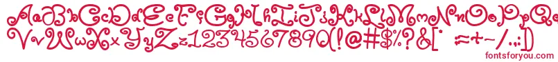 Moxyroxie Font – Red Fonts on White Background