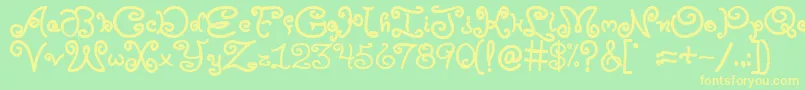More about Moxyroxie Font Moxyroxie Font – Yellow Fonts on Green Background
