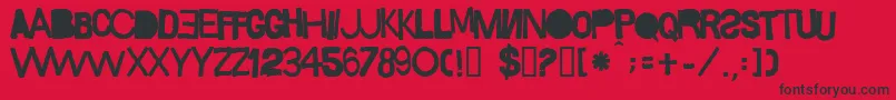 Sacop Font – Black Fonts on Red Background