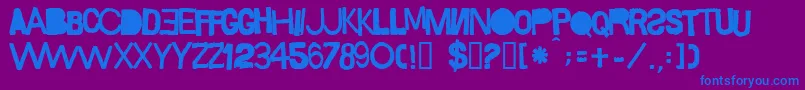 Шрифт Sacop – синие шрифты на фиолетовом фоне