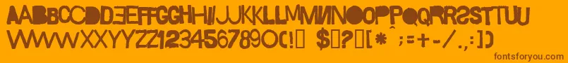 Sacop Font – Brown Fonts on Orange Background