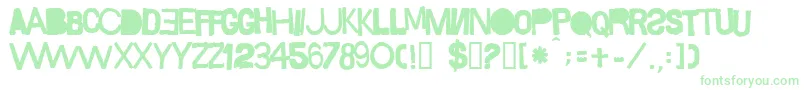 Czcionka Sacop – zielone czcionki