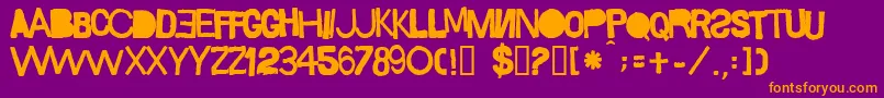 Sacop Font – Orange Fonts on Purple Background