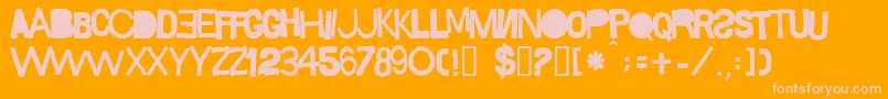Шрифт Sacop – розовые шрифты на оранжевом фоне