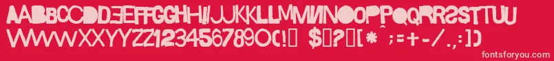Sacop Font – Pink Fonts on Red Background