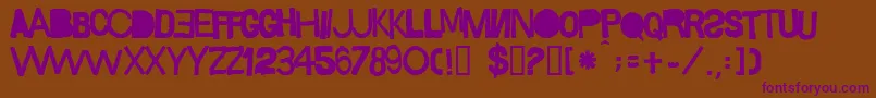 Sacop Font – Purple Fonts on Brown Background