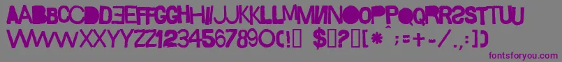 Sacop-fontti – violetit fontit harmaalla taustalla