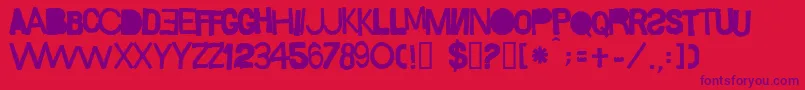 Sacop Font – Purple Fonts on Red Background