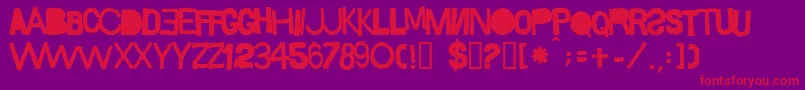 Sacop Font – Red Fonts on Purple Background