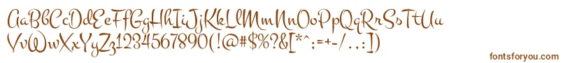 MontezRegular Font – Brown Fonts on White Background