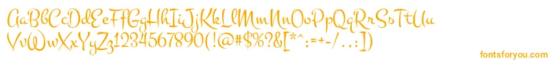 MontezRegular Font – Orange Fonts on White Background