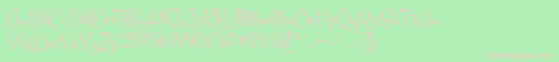 MontezRegular Font – Pink Fonts on Green Background