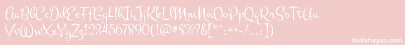 MontezRegular Font – White Fonts on Pink Background