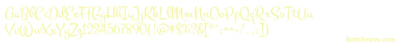 MontezRegular Font – Yellow Fonts