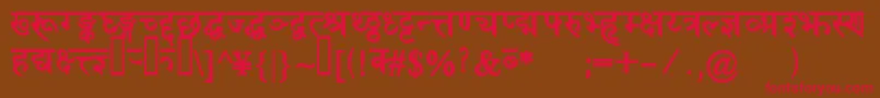 DevanagaridelhisskBold Font – Red Fonts on Brown Background