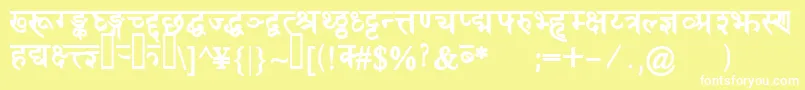 DevanagaridelhisskBold Font – White Fonts on Yellow Background