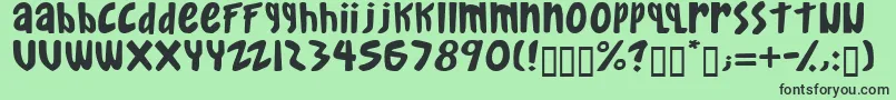 Gkreib-fontti – mustat fontit vihreällä taustalla
