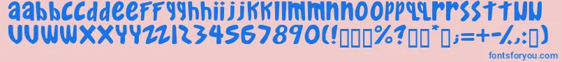 Gkreib Font – Blue Fonts on Pink Background