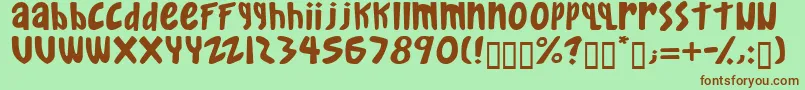 Gkreib Font – Brown Fonts on Green Background