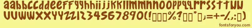 Шрифт Gkreib – коричневые шрифты на жёлтом фоне