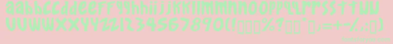 Gkreib Font – Green Fonts on Pink Background