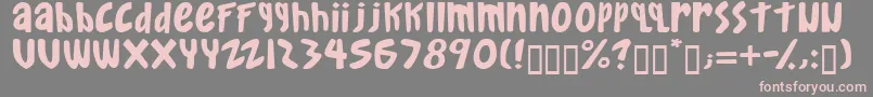 Gkreib-fontti – vaaleanpunaiset fontit harmaalla taustalla