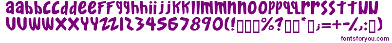 Gkreib-fontti – violetit fontit valkoisella taustalla