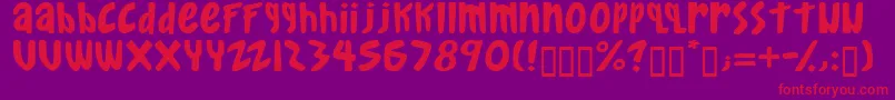 Gkreib Font – Red Fonts on Purple Background