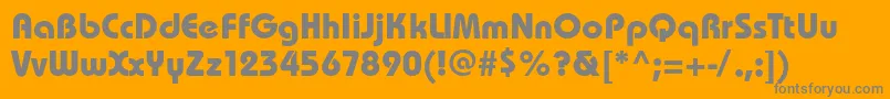 Bauhausboldc Font – Gray Fonts on Orange Background