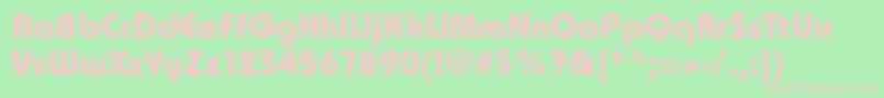 Bauhausboldc Font – Pink Fonts on Green Background