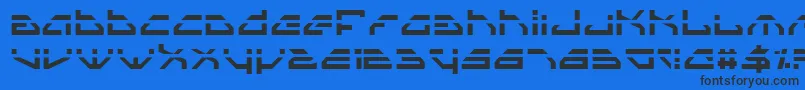 SpylordLaser Font – Black Fonts on Blue Background